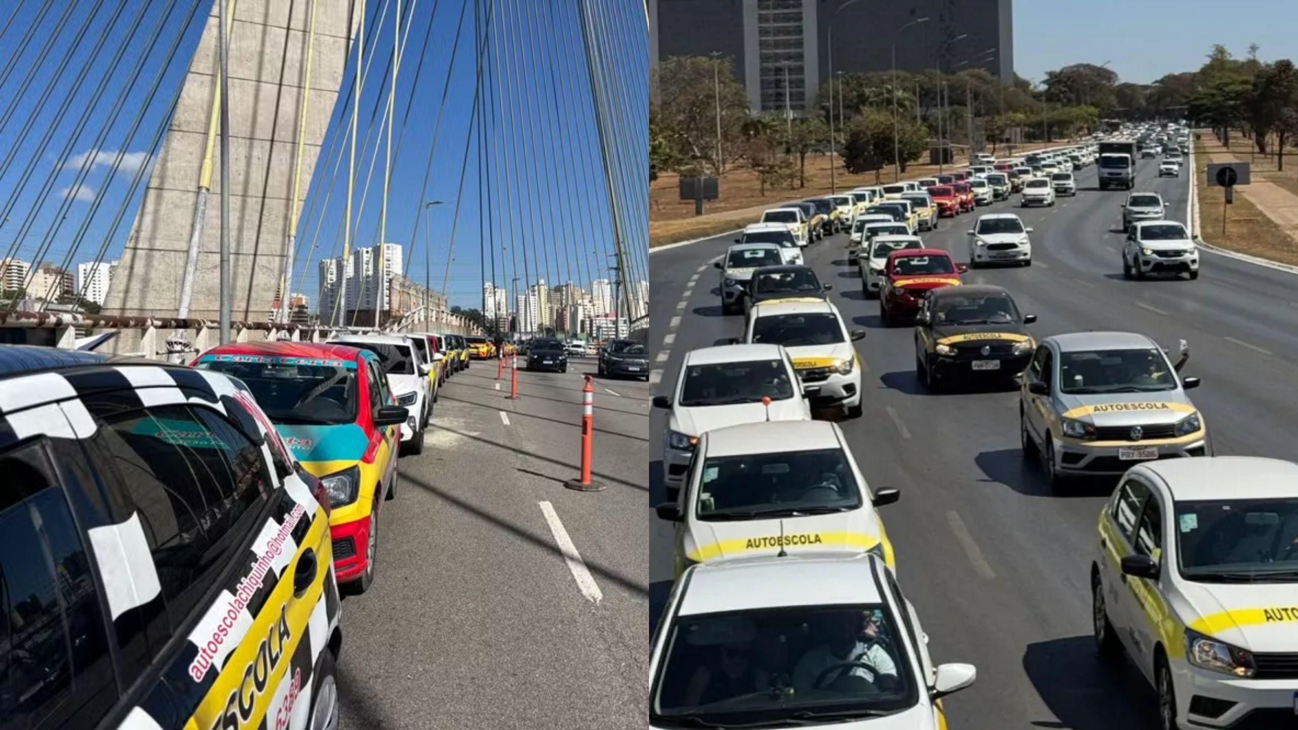 Autoescolas protestam em São Paulo contra mudanças na CNH em carreata até Assembleia Legislativa