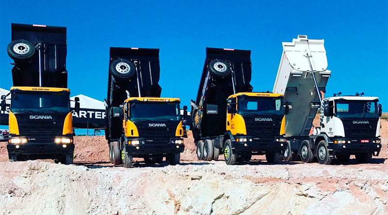 Scania apresenta novos caminhões de mineração