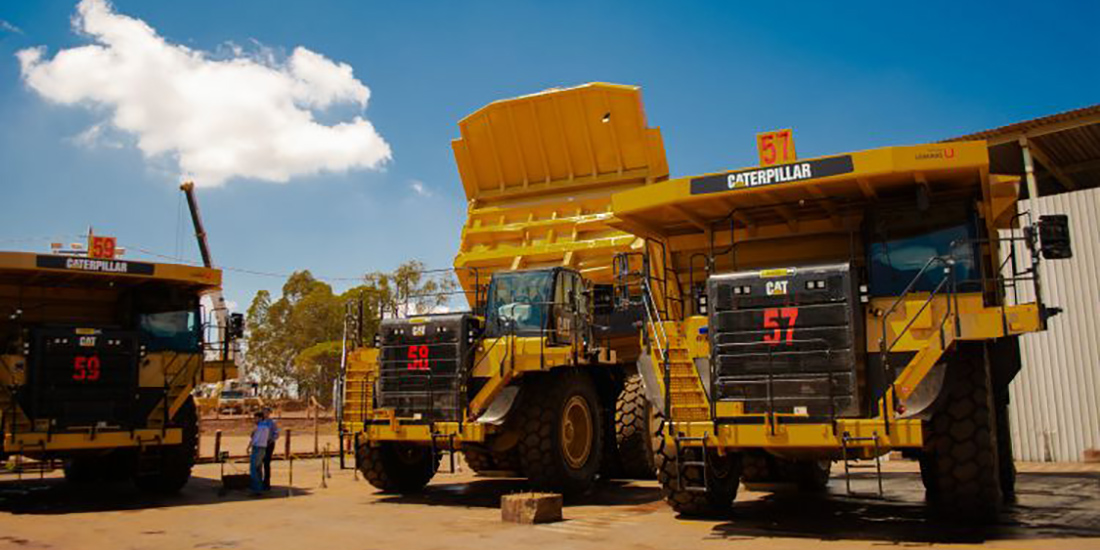  Empresa de mineração recebe nova frota de caminhões pesados