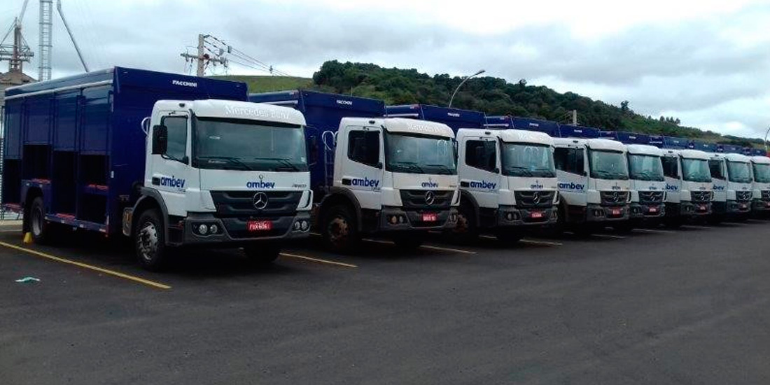 Mais 450 caminhões Mercedes-Benz para o transporte da Ambev
