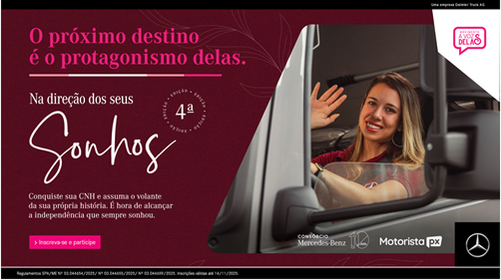 Movimento A Voz Delas anuncia 2ª fase de promoção voltada para motoristas de caminhão