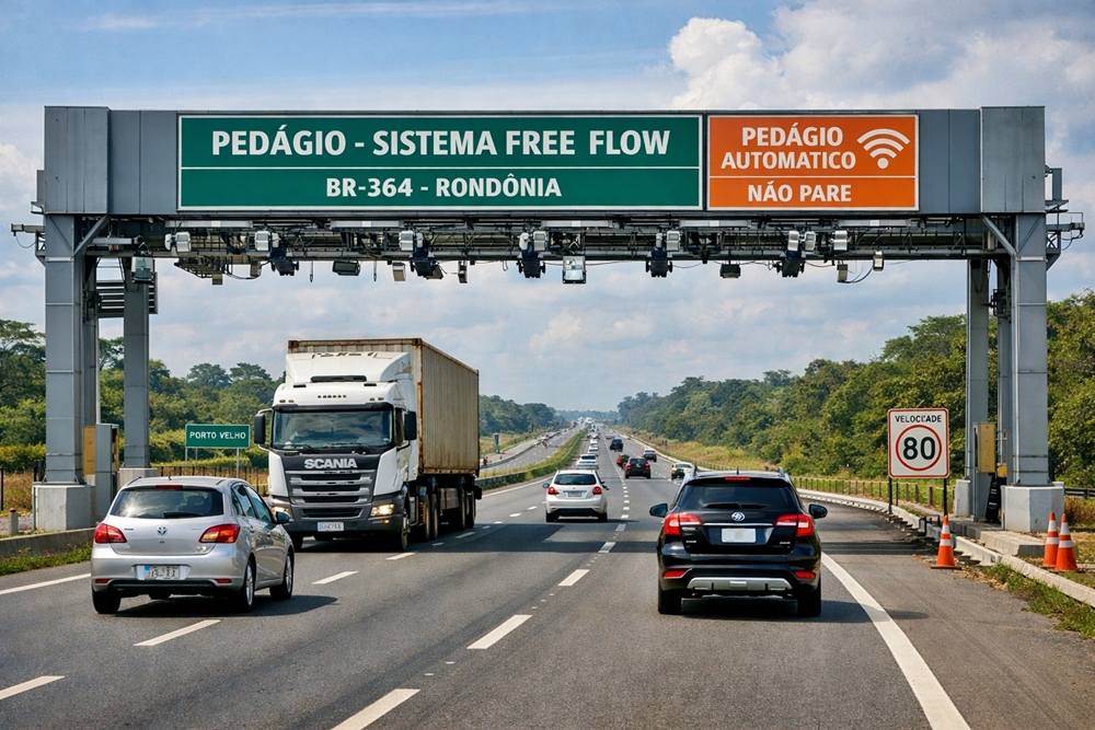 BR-364 em Rondônia vai iniciar operação do pedágio eletrônico a partir do dia 16/01
